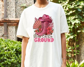 Comfort Colors®Boots on Da Ground Black Culture Shirts, Cowgirl Boots Shirt, Western Cowgirl Boots Tee, Western Cowboy Boots, Rodeo Fashion