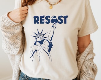 Resist Shirt Statue of Liberty Tshirt, Resist T Shirt Women, Resist Tshirt for Feminist Gift, Resist T-Shirt, Resist Tee for Feminist Shirt