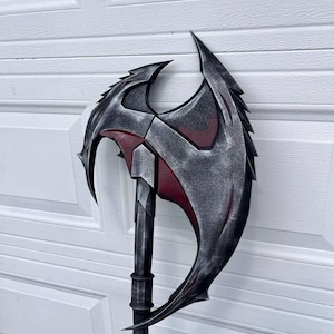 Daedric Axe Skyrim TESV Custom Cosplay Prop – Handmade Replica for Convention or Display – Durable & Lightweight – LoneStarCosplayer