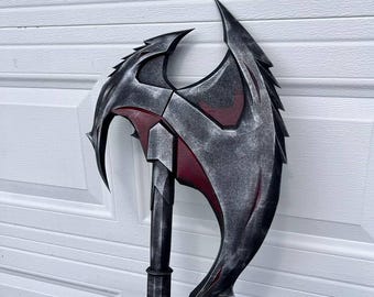 Daedric Axe Skyrim TESV Custom Cosplay Prop – Handmade Replica for Convention or Display – Durable & Lightweight – LoneStarCosplayer
