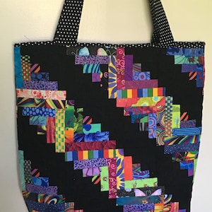 PDF digital pattern Log Cabin Tote bag