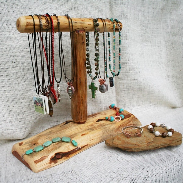 Natural Cedar Wood Necklace Display for Craft or Jewelry Shows