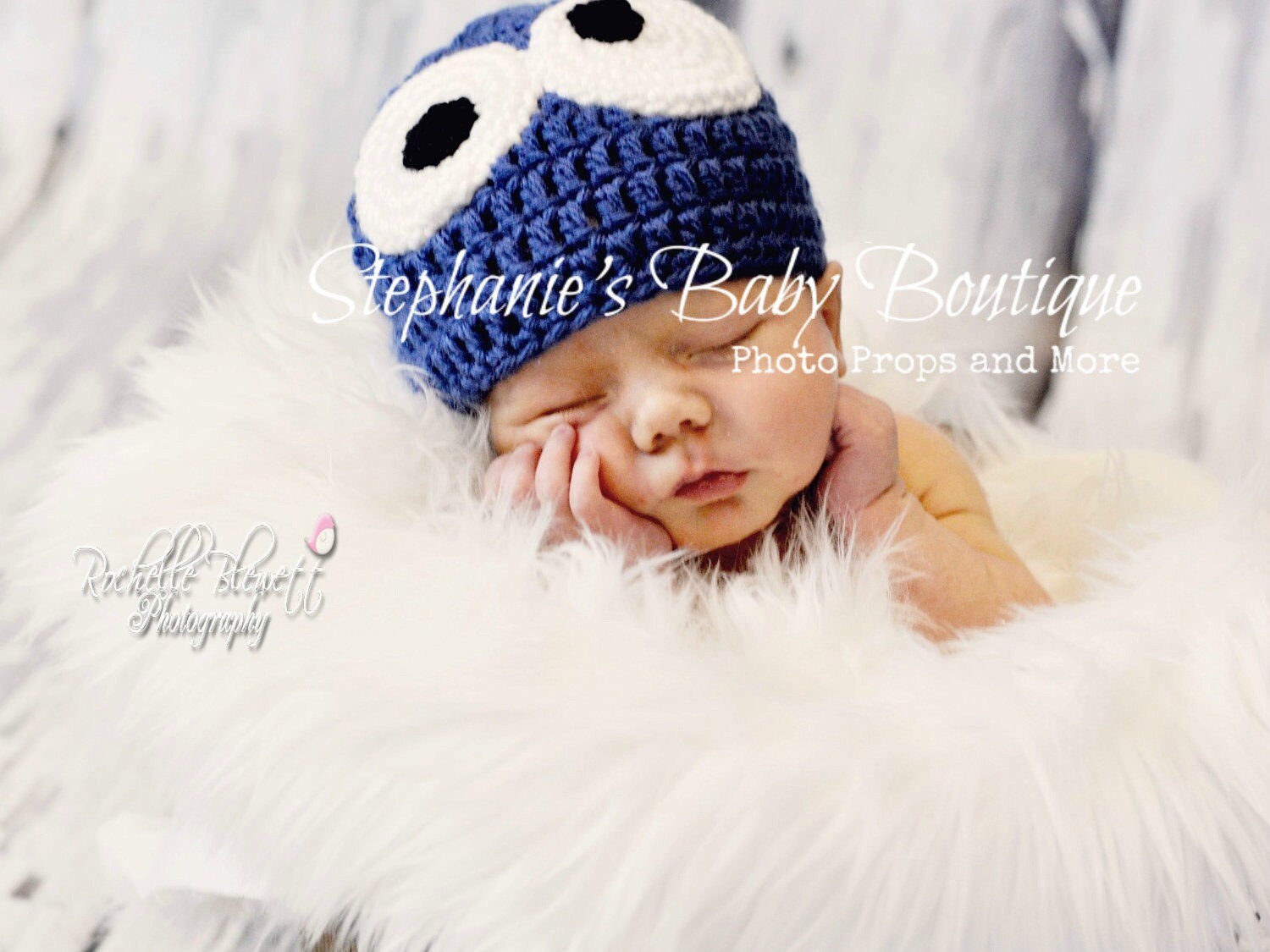 Baby Crochet Cookie Monster Beanie Custom Made Newborn 03 Etsy