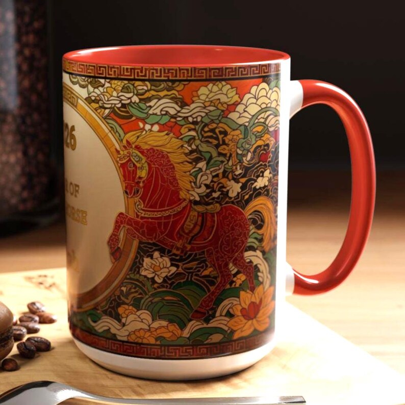 Personalized Chinese Horse Mug | Year of the Horse Good Fortune Cup | Prosperity & Success Gift image 8