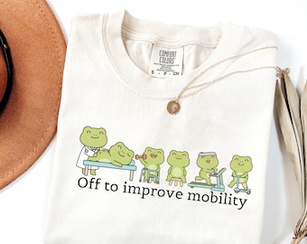 Physical Therapy Frog Comfort Colors T-shirt, Rehab Therapist Gift