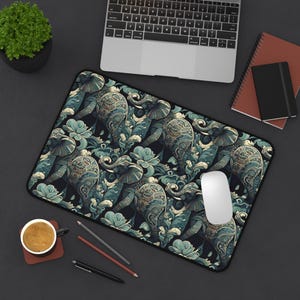 Cottagecore Desk Mat, Floral & Botanical Mouse Pad, Boho Office Decor, Flower Lover Gift, Vintage Aesthetic Workspace Decor,