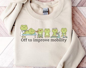 Physical Therapy Frog Crewneck Sweatshirt, PT & PTA Gift