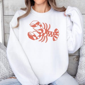 Lobster Graphic Crewneck Sweatshirt: Coastal Comfortwear