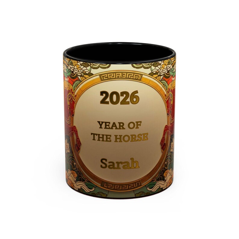 Personalized Chinese Horse Mug | Year of the Horse Good Fortune Cup | Prosperity & Success Gift image 4