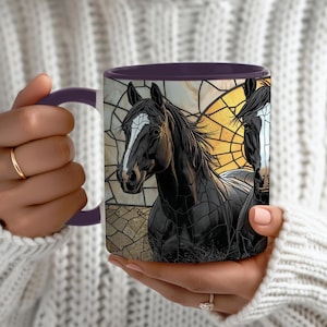 Horse Lover Gifts, Black Horse Mug, Mug for Horse Owners, Western Decor, Horse Coffee Mug, Equestrian Gift, Horse Lover Cup image 4