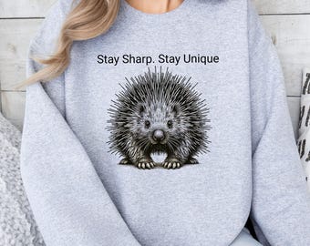 Porcupine Graphic T-Shirt, Wildlife Illustration, Animal Lover Gift