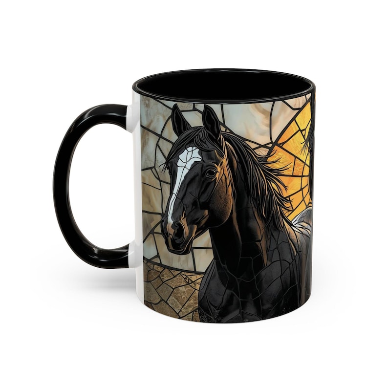 Horse Lover Gifts, Black Horse Mug, Mug for Horse Owners, Western Decor, Horse Coffee Mug, Equestrian Gift, Horse Lover Cup image 6