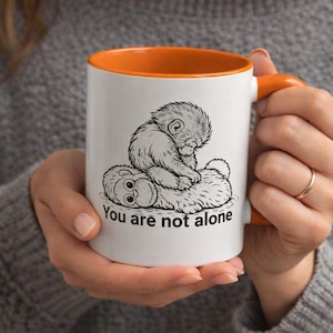 Monkey Punch Ceramic Mug, Viral Macaque Cup, Emotional Support Animal Lover Gift
