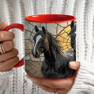Horse Lover Gifts, Black Horse Mug, Mug for Horse Owners, Western Decor, Horse Coffee Mug, Equestrian Gift, Horse Lover Cup image 5