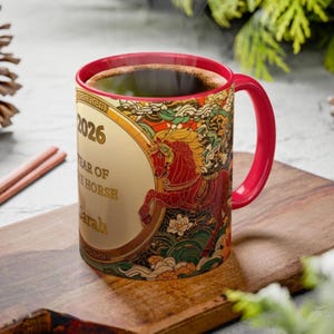 Personalized Chinese Horse Mug | Year of the Horse Good Fortune Cup | Prosperity & Success Gift image 6