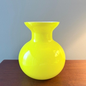 Yellow glass vase - Etsy 日本