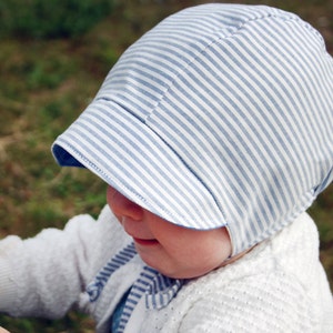 Short Brimmed Baby Bonnet Sewing Pattern // Boy Sun Bonnet // Reversible Baby Bonnet // Baby Sun Bonnet // Sewing Pattern // Baby Hat image 2