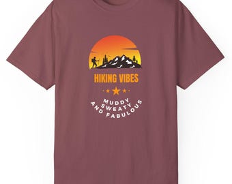 Camiseta Hiking Vibes, Camiseta unisex de aventura, Regalo para amantes de la naturaleza