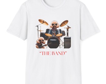 Camiseta de Dog Band, regalo para amantes de la música y bateristas, ropa para mascotas