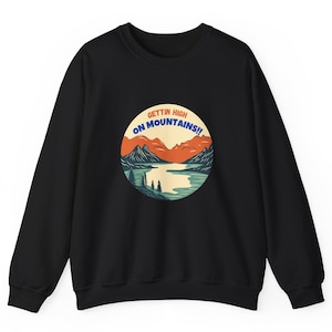 Mountain Adventure Sweatshirt, Cozy Crewneck for Hiking Gift, Outdoor Vibes, Nature Lover, Unisex Apparel