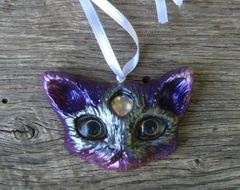 Cat Head Ornament - Etsy