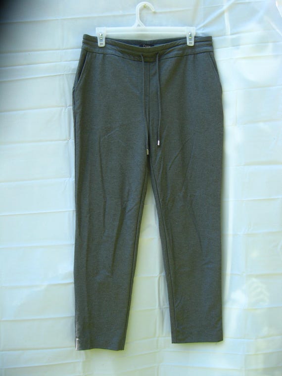 MEDIUM Gray Work Pants with Comfy Drawstring Wais… - image 1