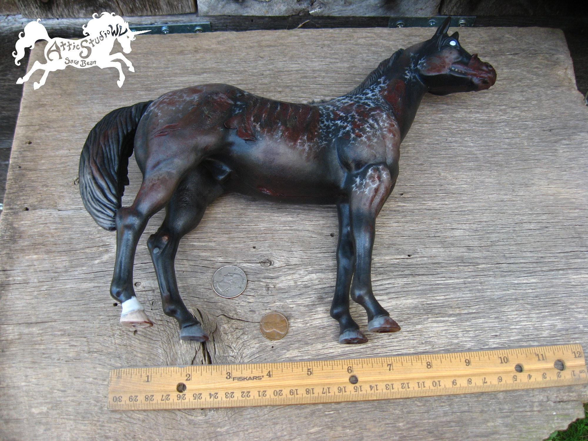 Zombie Horse Figure 9 Inch Tall Customized Blue Box / Blue Etsy