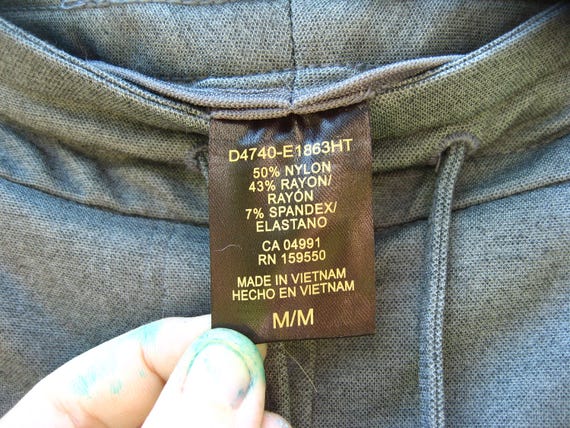 MEDIUM Gray Work Pants with Comfy Drawstring Wais… - image 3