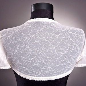 IVORY boda BOLERO con mangas cortas, Bolero de boda de marfil, Bolero de encaje, Bolero de encaje de marfil, Bolero personalizado, Bolero de boda de manga corta