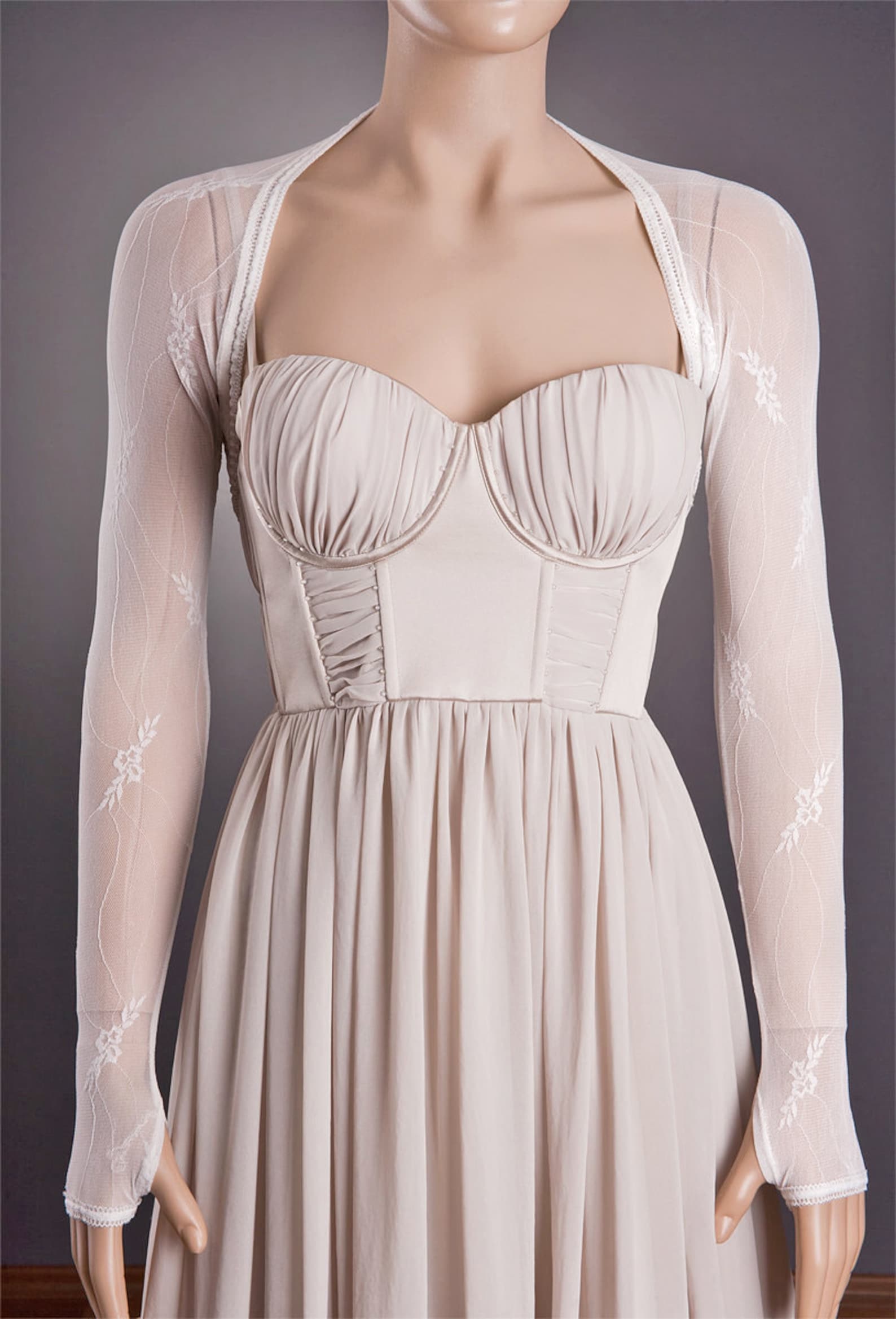 Ivory WEDDING BOLERO With Beautiful Detailing ANY Lenght,ivory Lace