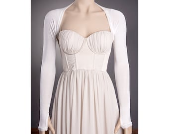 KLASSIEKE bruiloft BOLERO in wit om het even welke lengte en stijl, witte bruiloft bolero, Lace bruiloft bolero, lange mouw bruiloft Bolero, vingerloze Bolero