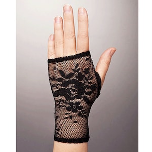 BLACK Lace Gloves,ROSES Short Fingerless Gloves,Short Black Gloves,Short Lace Gloves,Black Gloves,Vegan gloves,Fingerless black gloves