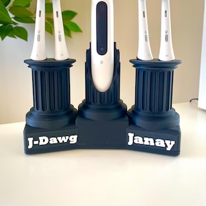 Personalized Oral-B iO Charging Stand - Customizable Name | Fits iO 9 and Lower | Toothbrush + Head Holder | Bathroom Counter Organizer