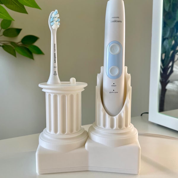 Personalized Philips Sonicare Charging Stand - Customizable Name | Fits Standard Sonicare | Toothbrush + Head Holder | For Bathroom Counter