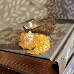 Fourth Wing Baby Andarna Inspired Handmade Resin Dragon Ornament, Golden Baby Dragon Hatching, Book Accessory and Gift for Fantasy Lovers