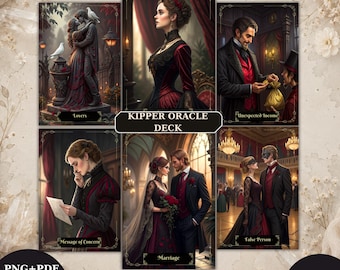 Kipper Oracle Tarot Deck, Tarot Cards, Unique Fortune Telling Cards (Digital Download)