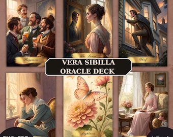 Vera Sibilla Oracle Tarot Deck, Printable oracle deck, Unique tarot deck, Printable Tarot Deck, Digital Download, Digital Tarot Deck