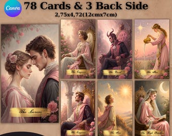 78 Cards Tarot Deck, Tarot Cards, Printable Tarot Deck Design, Unique Tarot Deck, Digital Cards Deck