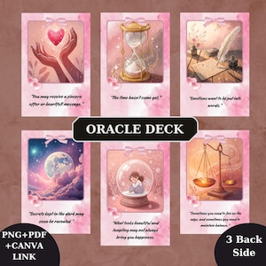 Tarot Deck Oracle , Printable Tarot cards, printable tarot deck, Unique tarot deck, Tarot PNG, Digital Download, Lenormand tarot deck,