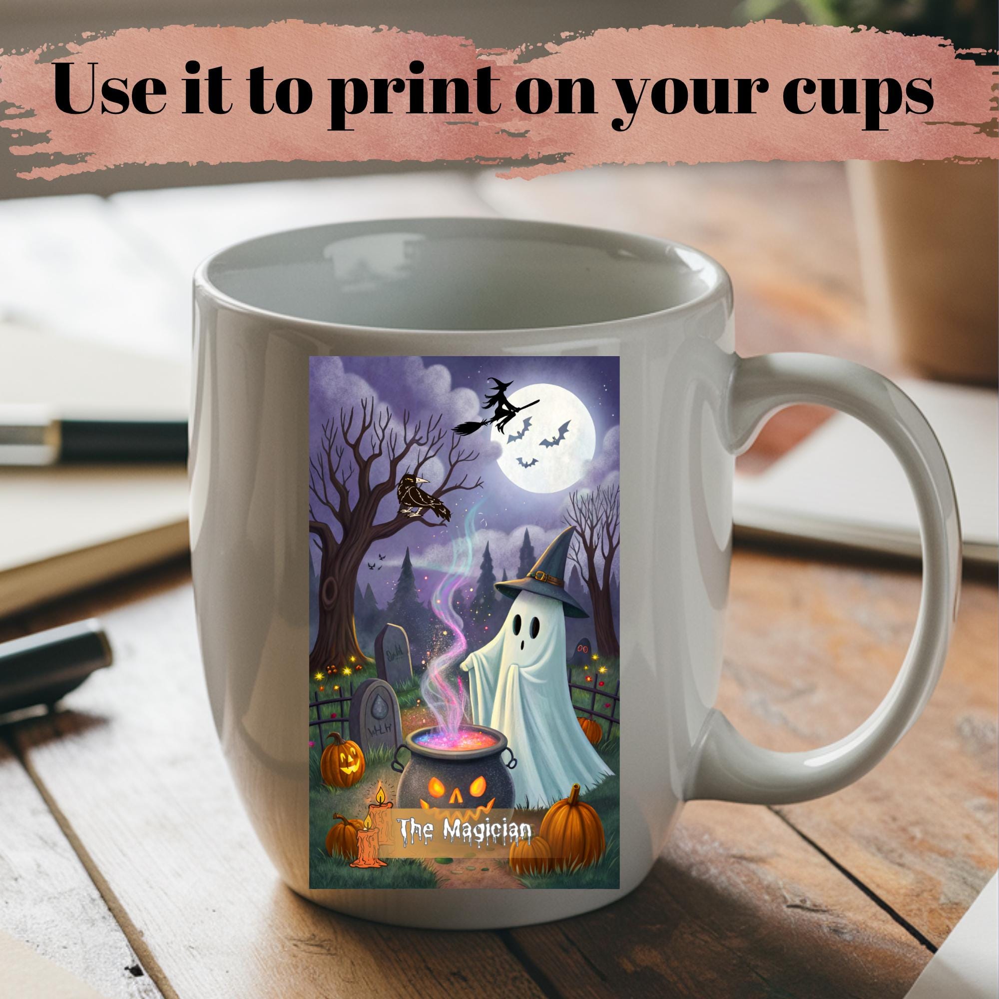 Kawaii Halloween Digital Tarot Deck, Printable Cards - Etsy