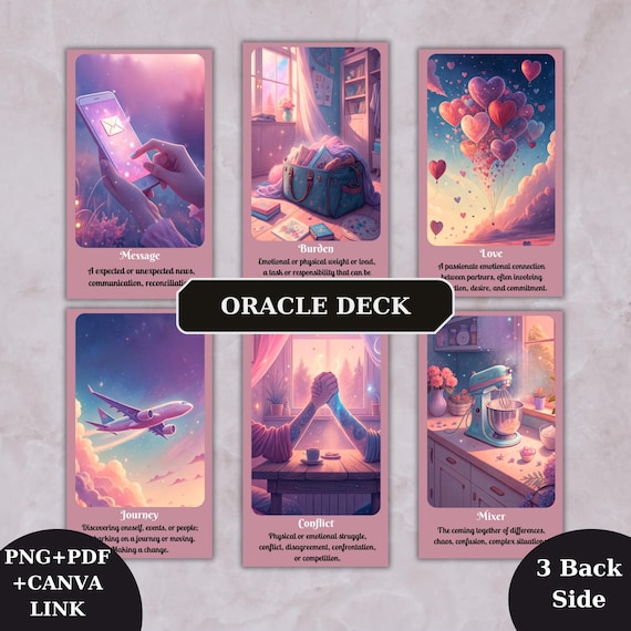 Lenormand Oracle Tarot Deck, Printable Tarot Deck, Unique Printable Cards,Digital Download, PNG & PDF