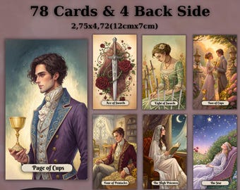 Druckbares Tarot Deck, 78 Karten, Digitales Karten Deck, einzigartiges Tarot Deck, Tarot Journal Kit, Tarot Wand Kunst Bundle, digitaler Download