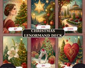 Christmas Lenormand Tarot Deck, Printable Oracle Cards (Digital Download)