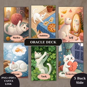 Tarot Deck Oracle , Printable Tarot cards, printable tarot deck, Unique tarot deck, Tarot PNG, Digital Download, Lenormand tarot deck