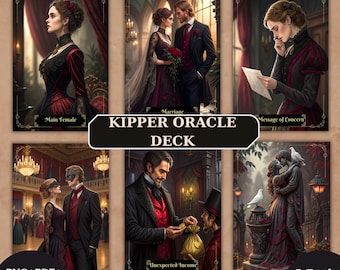 Kipper Oracle Tarot Deck, Unique Fortune Telling Cards (Digital Download