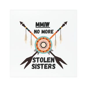 MMIW No More Stolen Sisters Car Magnet, Indigenous Awareness Magnet, Tribal Art Sticker, Vehicle Decor for Activism, Support Native Rights
