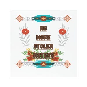MMIW No More Stolen Sisters Car Magnet, Inspirational Vehicle Magnet, Indigenous Awareness Magnet, Auto Décor, Gifts for Activists