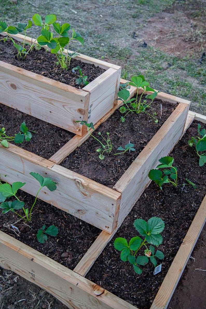 Easy Strawberry Planter Building Plans Etsy easy-strawberry-planter-building-plans-etsy