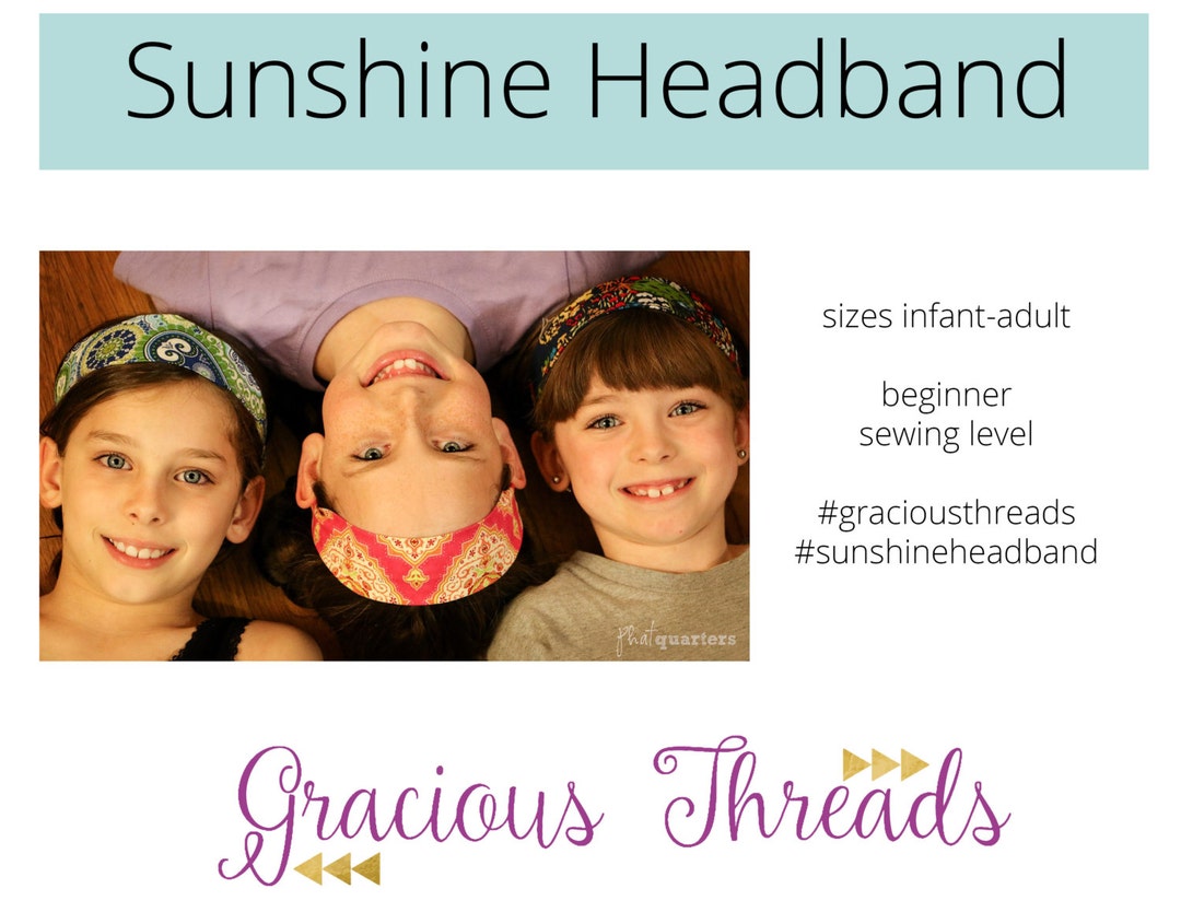 Sunshine Headband Pdf Sewing Pattern Baby - Adult - Etsy