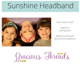 Sunshine Diadema pdf patrón de costura bebé - adulto
